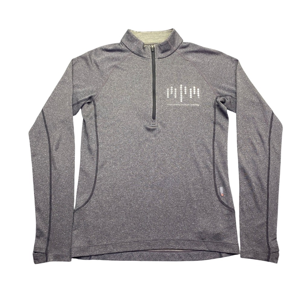 Mountain Hardwear Mens Gray Wool Blend Quarter Zip Performance Pullover M